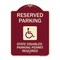 Signmission Reserved Parking State Disabled Parking Permit Required Heavy-Gauge Alum, 24" x 18", BU-1824-23008 A-DES-BU-1824-23008 - alternate 1